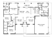 Adobe / Southwestern Style House Plan - 4 Beds 3 Baths 3278 Sq/Ft Plan #1-807 