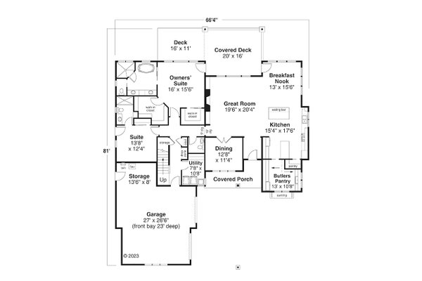 Home Plan - Craftsman Floor Plan - Main Floor Plan #124-1348
