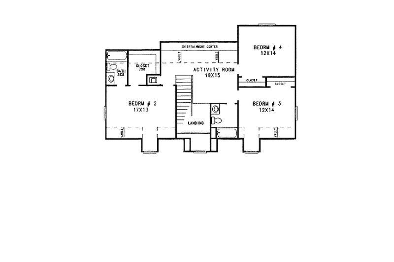 Home Plan - Floor Plan - Upper Floor for Country House Plan #14-201 - 4 bed, 3.5 bath