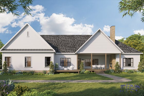 Exterior - Front Elevation 4 for Farmhouse House Plan #1117-24 - 3 bed, 3 bath