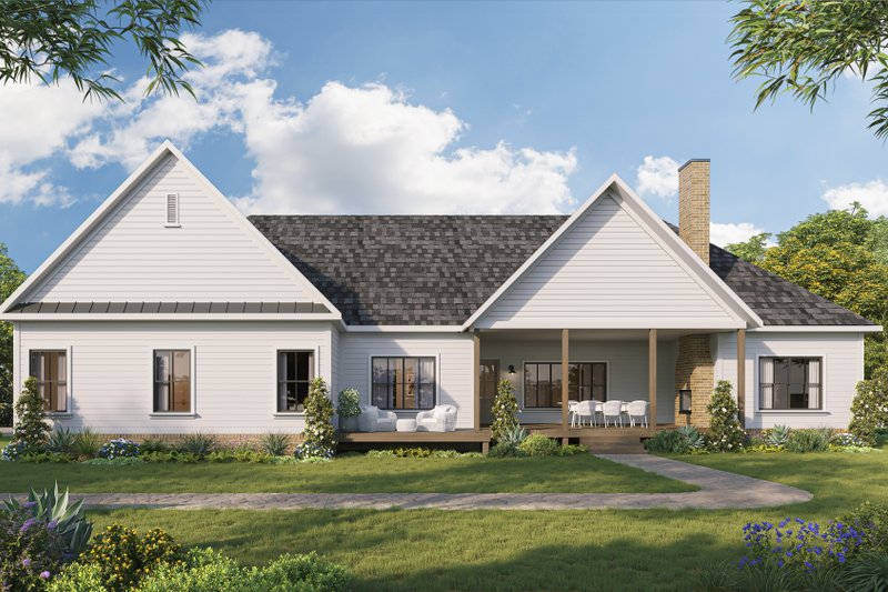 Dream House Plan - Exterior - Front Elevation 4 for Farmhouse House Plan #1117-24 - 3 bed, 3 bath