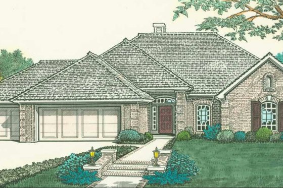 Exterior - Front Elevation for Traditional House Plan #310-288 - 3 bed, 2 bath