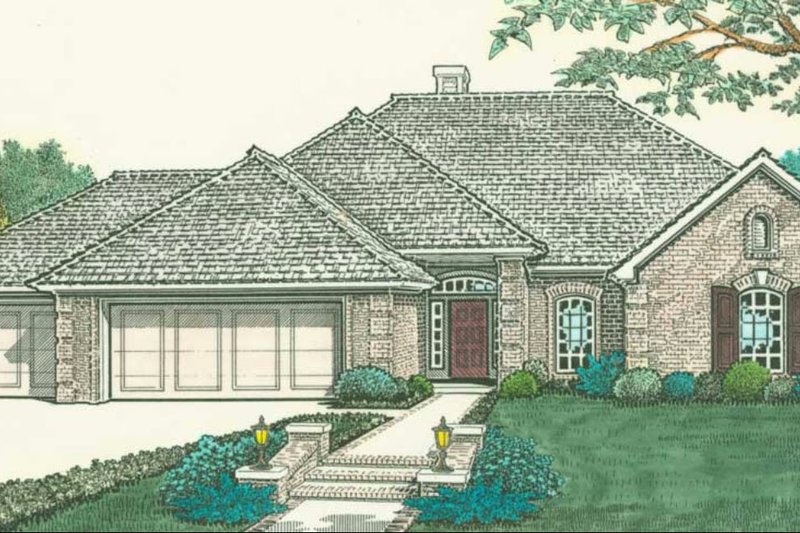 Traditional Style House Plan - 3 Beds 2 Baths 1577 Sq/Ft Plan #310-288
