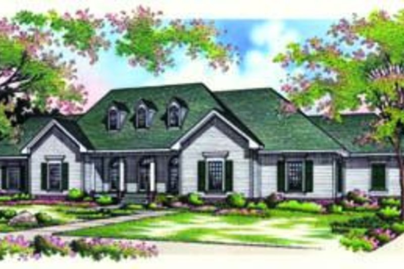House Blueprint - Traditional Exterior - Front Elevation Plan #45-206
