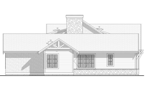 Exterior - Other Elevation 1 for Ranch House Plan #1086-13 - 3 bed, 2.5 bath