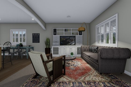 Interior - Family Room for Traditional House Plan #1060-54 - 4 bed, 3 bath