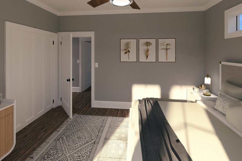 House Blueprint - Interior - Bedroom 3 for Farmhouse House Plan #44-288 - 2 bed, 1 bath