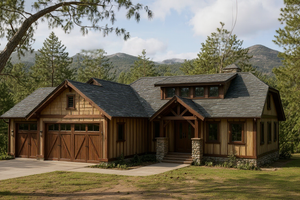 Craftsman Exterior - Front Elevation Plan #921-22