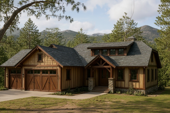Exterior - Front Elevation for Craftsman House Plan #921-22 - 3 bed, 2.5 bath