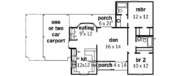Traditional Floor Plan - Main Floor Plan #16-253