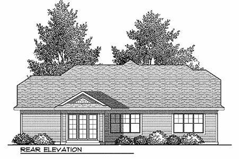 Home Plan - Exterior - Rear Elevation for Craftsman House Plan #70-900 - 2 bed, 2 bath