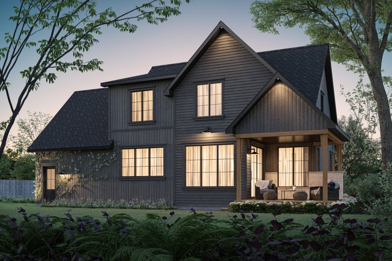 Home Plan - Exterior - Rear Elevation 1 for Country House Plan #23-253 - 3 bed, 2.5 bath