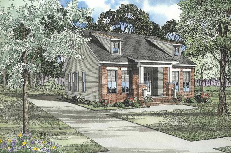 Southern Style House Plan - 3 Beds 2 Baths 1259 Sq/Ft Plan #17-439