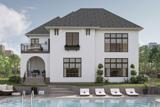 Exterior - Rear Elevation for Victorian House Plan #455-376 - 3 bed, 2.5 bath