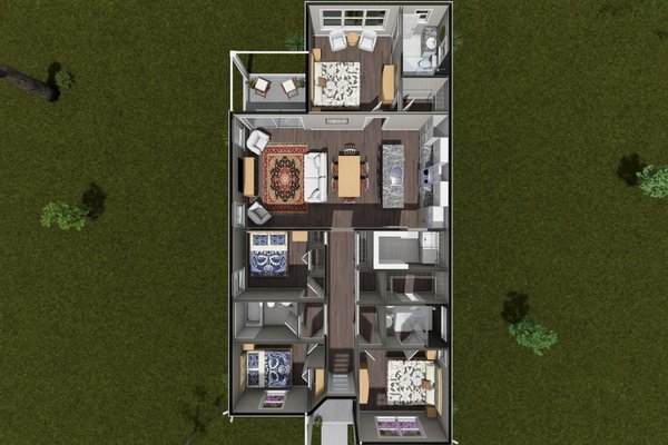Architectural House Design - Floor Plan - Main Floor 1 for Modern House Plan #513-2466 - 4 bed, 3 bath