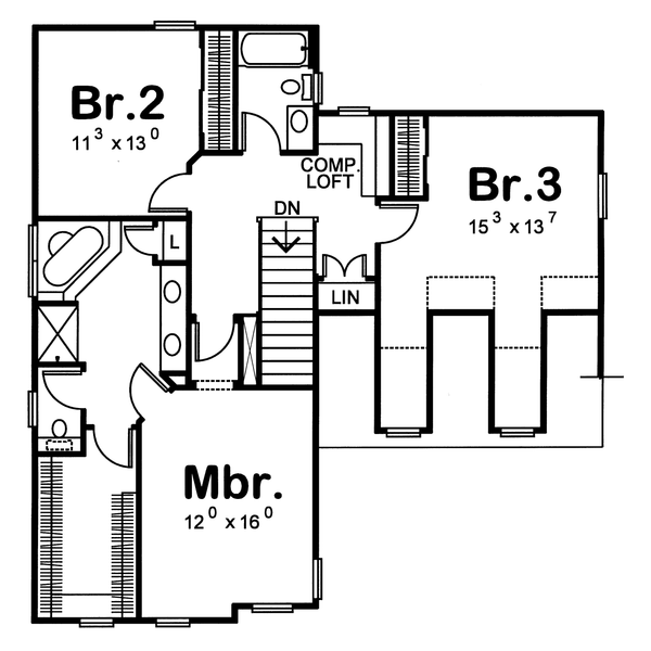 House Plan Design - Floor Plan - Other Floor for Country House Plan #20-2227 - 3 bed, 2.5 bath