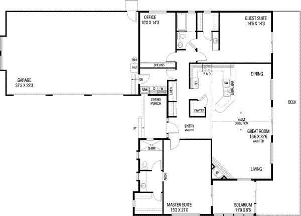 Home Plan - Ranch Floor Plan - Main Floor Plan #60-531
