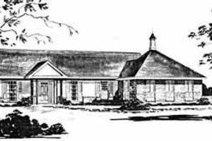 Southern Exterior - Front Elevation Plan #36-367