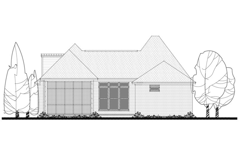 Dream House Plan - Exterior - Rear Elevation for European House Plan #430-85 - 3 bed, 2 bath