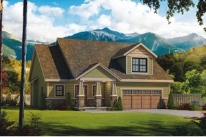 Exterior - Front Elevation 4 for Craftsman House Plan #20-2261 - 3 bed, 2.5 bath