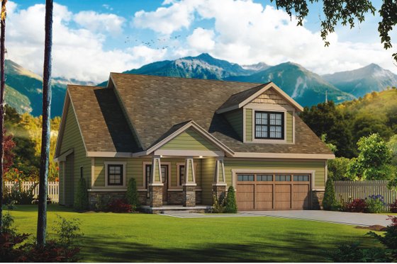 Exterior - Front Elevation 4 for Craftsman House Plan #20-2261 - 3 bed, 2.5 bath