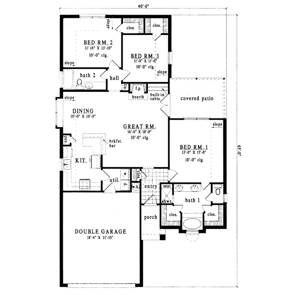 Traditional Floor Plan - Main Floor Plan #42-162