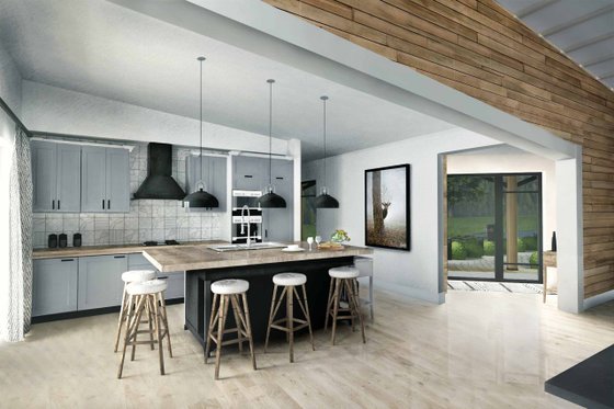 Interior - Kitchen for Contemporary House Plan #924-1 - 3 bed, 2 bath