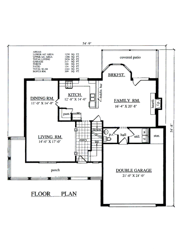 Country Floor Plan - Main Floor Plan #42-354