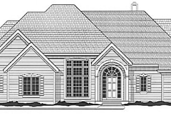 Exterior - Front Elevation for Traditional House Plan #67-429 - 4 bed, 3.5 bath