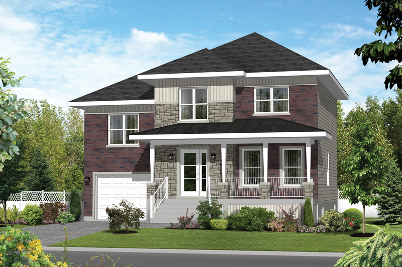 Contemporary Style House Plan - 4 Beds 1 Baths 1800 Sq/Ft Plan #25-4566