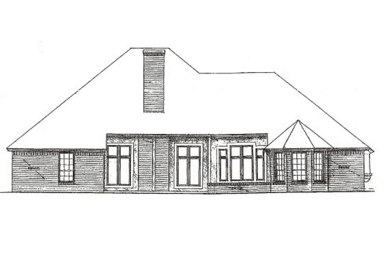 Exterior - Rear Elevation for Craftsman House Plan #310-371 - 4 bed, 3 bath