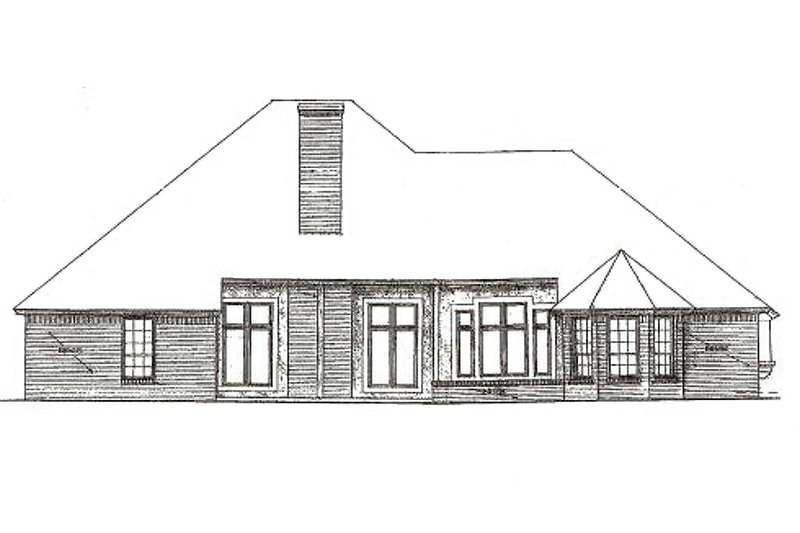 Home Plan - Exterior - Rear Elevation for Craftsman House Plan #310-371 - 4 bed, 3 bath