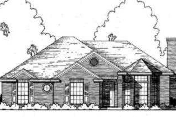 Exterior - Front Elevation for European House Plan #40-288 - 3 bed, 2 bath