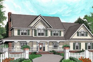 Country Exterior - Front Elevation Plan #11-228
