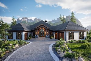Ranch Exterior - Front Elevation Plan #124-577