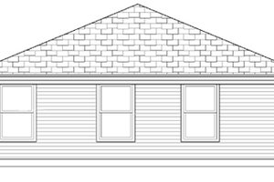 Exterior - Rear Elevation for Mediterranean House Plan #84-284 - 2 bed, 2 bath