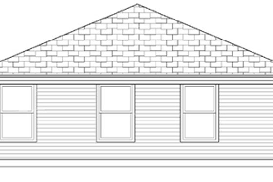 Exterior - Rear Elevation for Mediterranean House Plan #84-284 - 2 bed, 2 bath