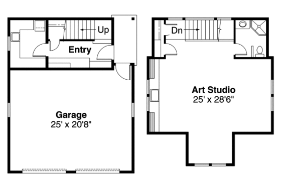 Floor Plan - Main Floor for Craftsman House Plan #124-635, 1 bath