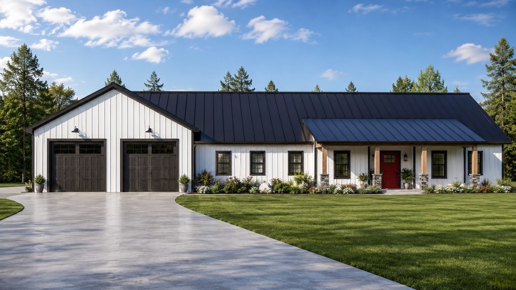 Exterior - Front Elevation 2 for Ranch House Plan #1064-358 - 2 bed, 2.5 bath