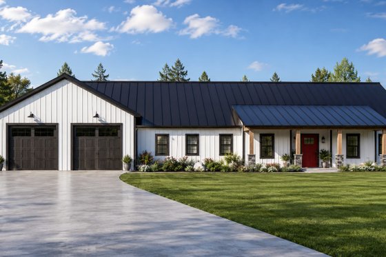 Barn-Inspired Ranch Plan
