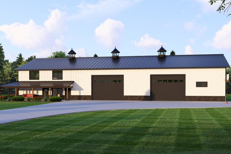 Home Plan - Exterior - Front Elevation 3 for Barndominium House Plan #1064-318 - 3 bed, 2.5 bath
