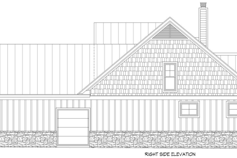 Architectural House Design - Exterior - Front Elevation 4 for Country House Plan #932-1015 - 3 bed, 2 bath