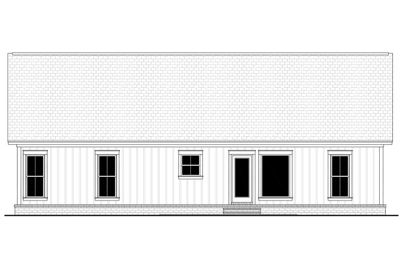 House Design - Exterior - Rear Elevation 4 for Farmhouse House Plan #430-209 - 3 bed, 2 bath