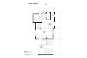 Floor Plan - Main Floor for Modern House Plan #549-13 - 3 bed, 1 bath