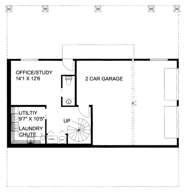 Home Plan - Bungalow Floor Plan - Lower Floor Plan #117-710