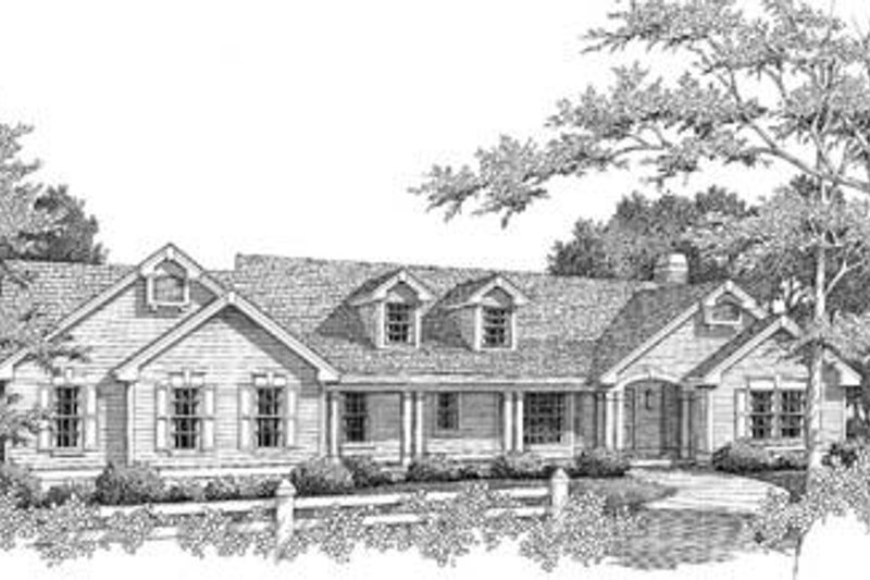 Dream House Plan - Exterior - Front Elevation 3 for Ranch House Plan #57-191 - 3 bed, 2 bath