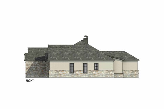 Exterior - Other Elevation 1 for Mediterranean House Plan #1096-80 - 4 bed, 3.5 bath
