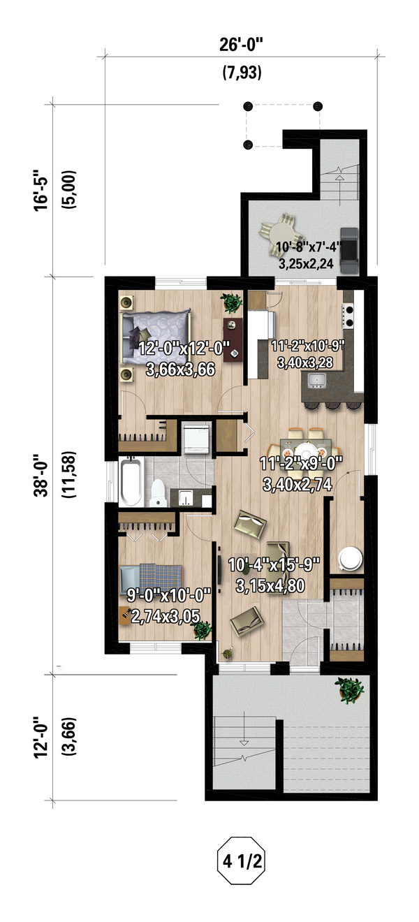Dream House Plan - Contemporary Floor Plan - Lower Floor Plan #25-5030