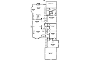 Floor Plan - Main Floor for European House Plan #81-617 - 3 bed, 2 bath