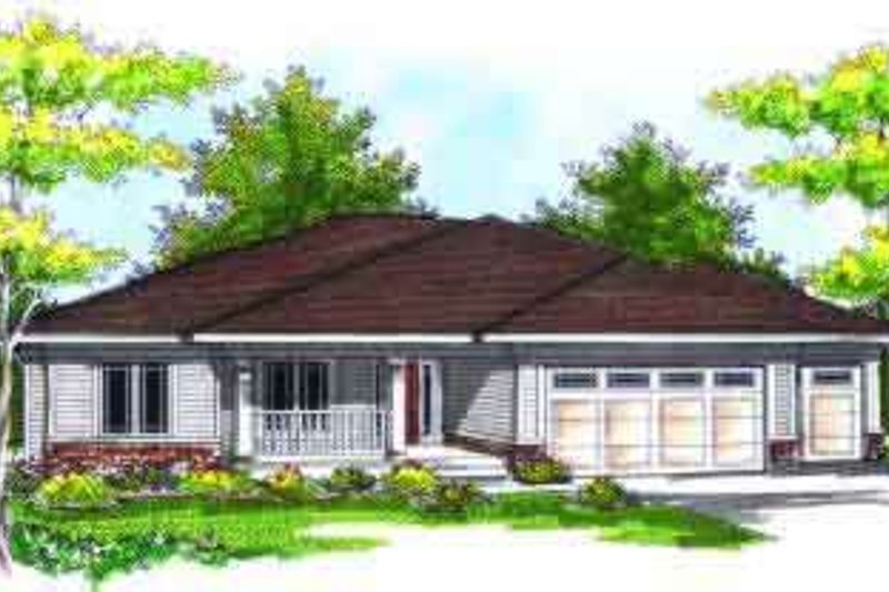 Home Plan - Ranch Exterior - Front Elevation Plan #70-715
